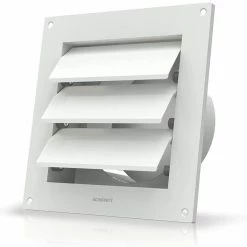 Ventilation & CO2 AC Infinity | Wall Mount Duct Shutter | 6-Inch, White Steel