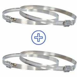 Happy Hydro Worm Gear Ducting Clamps (4 Pack) Ventilation & CO2