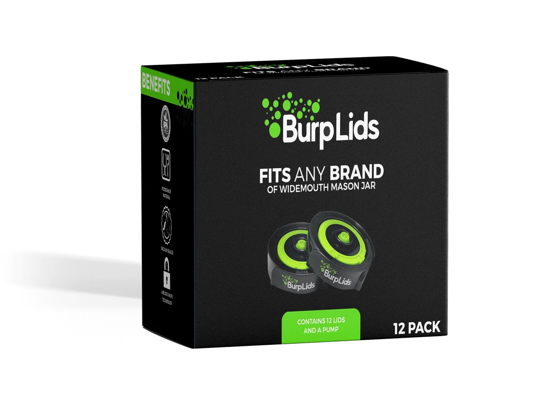 Hot Sale โ BurpLids Burp Lids 12-Pack | Easy Curing | Fits Wide Mouth Mason Jars Harvest & Essentials ๐ 1 BurpLids Burp Lids 12-Pack | Easy Curing | Fits Wide Mouth Mason Jars Harvest & Essentials