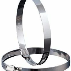 Happy Hydro 8” X 25’ HVAC Flex Duct Non-Insulated Venting Hose With 2 Worm Gear Clamps For Grow Room And Greenhouses