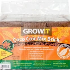 GROW!T | Coco Coir | Brick | 1CF Planting & Watering