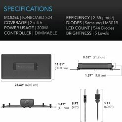 AC Infinity | Ionboard S24 Full Spectrum Grow Light | 200W | 2’ X 4’ Grow Lights