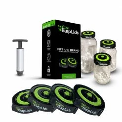 BurpLids Harvest & Essentials Burp Lids 4-Pack | Easy Curing | Fits Wide Mouth Mason Jars