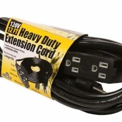 HydroFarm 3 Outlet Power Strip / Heavy Duty Extension Cord | 120V | 12'