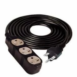 HydroFarm 3 Outlet Power Strip / Heavy Duty Extension Cord | 240V | 25'