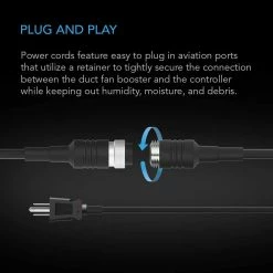 AC Infinity Your Grow Room Raxial S4, Inline Booster Duct Fan W/ Speed Controller, 4-INCH