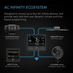 Tents & Climate AC Infinity | Controller 69 | Controls Four Devices | WiFi
