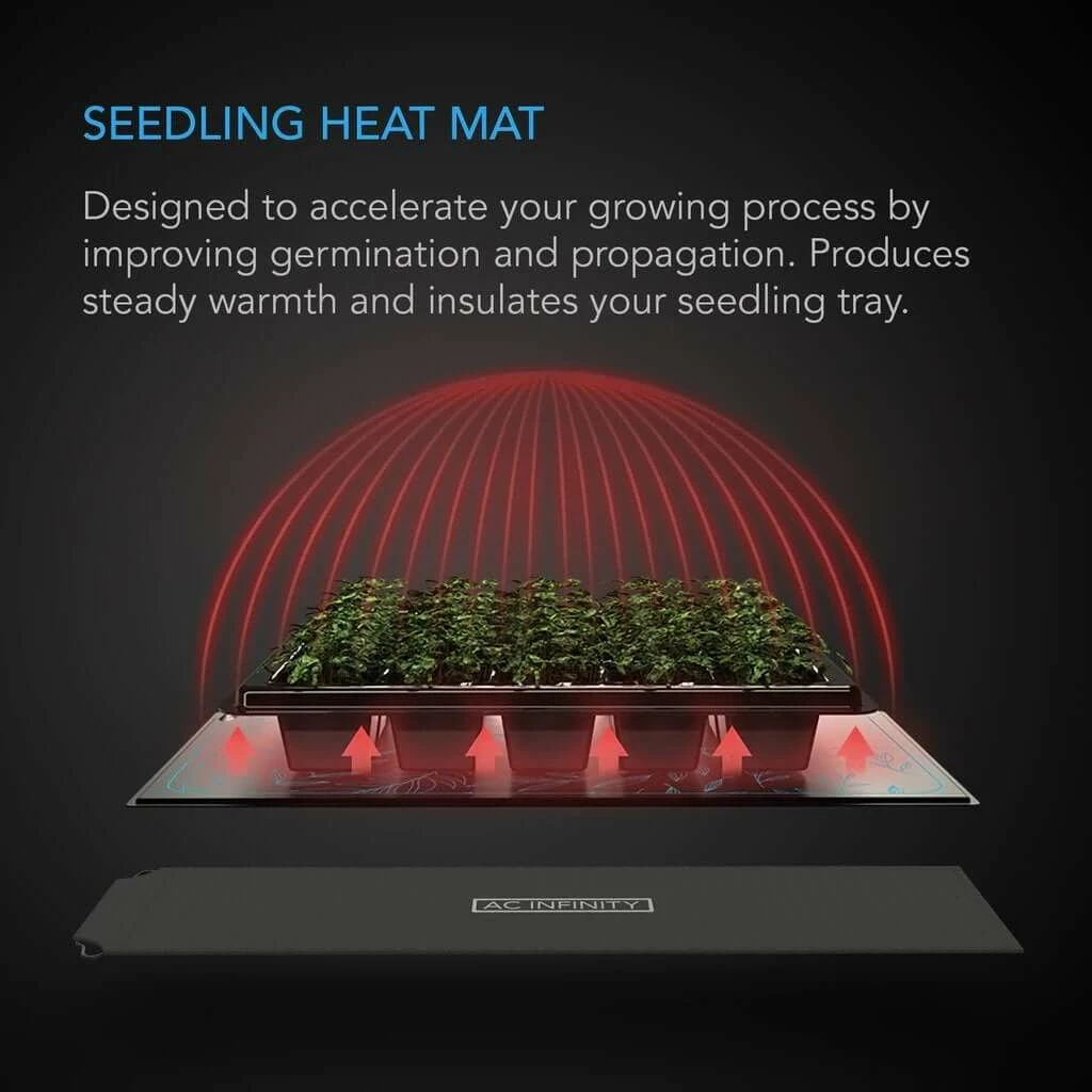 Outlet 🤩 AC Infinity | Seedling Heat Mat | 2-Pack | 10" X 20.75" | IP-67 Waterproof Planting & Watering 💯 2 AC Infinity | Seedling Heat Mat | 2-Pack | 10" X 20.75" | IP-67 Waterproof Planting & Watering