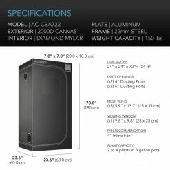 Coupon ๐ฏ AC Infinity Cloudlab 722 Grow Tent | 2' X 2' ๐ 9 AC Infinity Cloudlab 722 Grow Tent | 2' X 2'