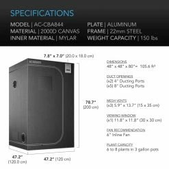 AC Infinity Tent & Ventilation Kit | 4’ X 4’ Grow Tent Kits
