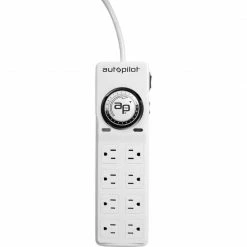 Autopilot Surge Protector / Power Strip With Analog Grounded Timer