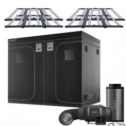 Happy Hydro 'The Essentials' Grow Kit | ROI-E680S LED Light | AC Infinity Tent & Ventilation | 8’ X 8’