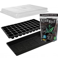 Happy Hydro | Seed Starter Kit W/ Root Riot Starter Cubes Planting & Watering
