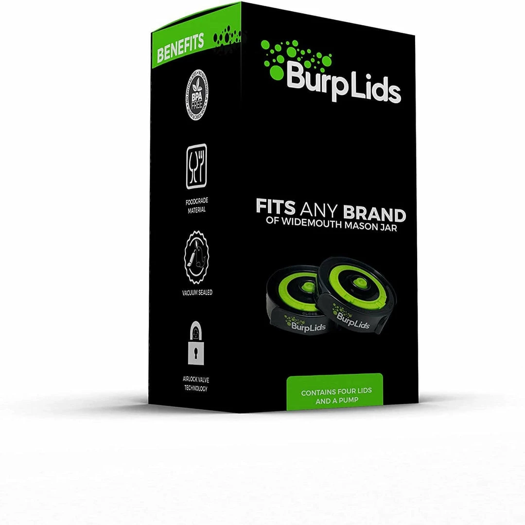 Outlet โ๏ธ BurpLids Harvest & Essentials Burp Lids 4-Pack | Easy Curing | Fits Wide Mouth Mason Jars ๐ 1 BurpLids Harvest & Essentials Burp Lids 4-Pack | Easy Curing | Fits Wide Mouth Mason Jars