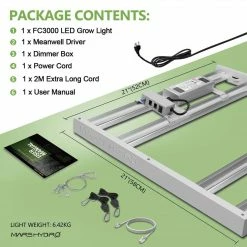 Happy Hydro Grow Tent Kits Beginner Complete Grow Tent Kit | Mars FC3000 LED | 3’ X 3’