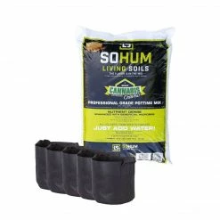 Planting & Watering Sohum Living Soil (1.5CF) & 5-Gallon Fabric Pots (5)