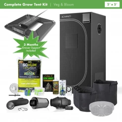 Happy Hydro Beginner Complete Grow Tent Kit | AC Infinity LED | 2’ X 2’ Grow Tent Kits