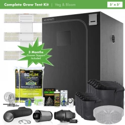 Happy Hydro Beginner Complete Grow Tent Kit | HLG Scorpion Diablo LED | 5’ X 5’